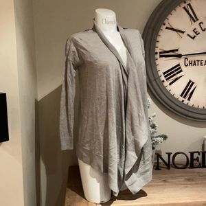 Allsaints small grey cardigan with zipper shoulder detail